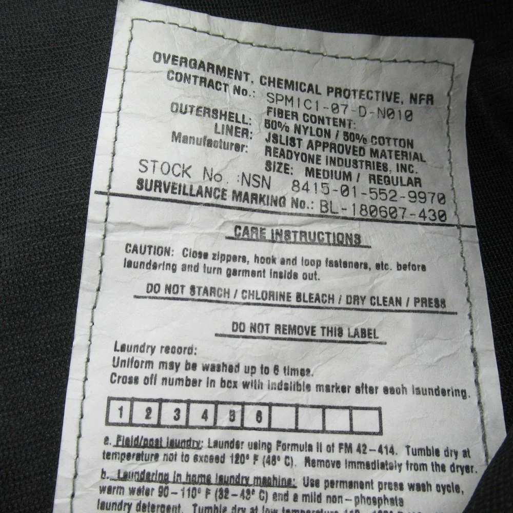US Military Overgarment‎ Suit Mens L/M Digital Camo Chemical Protective w/Gloves